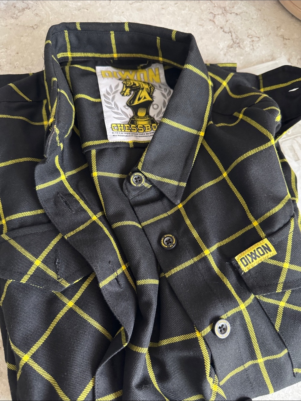 DIXXON Black and Yellow Windowpane Flannel Shirt - Picture 4 of 5